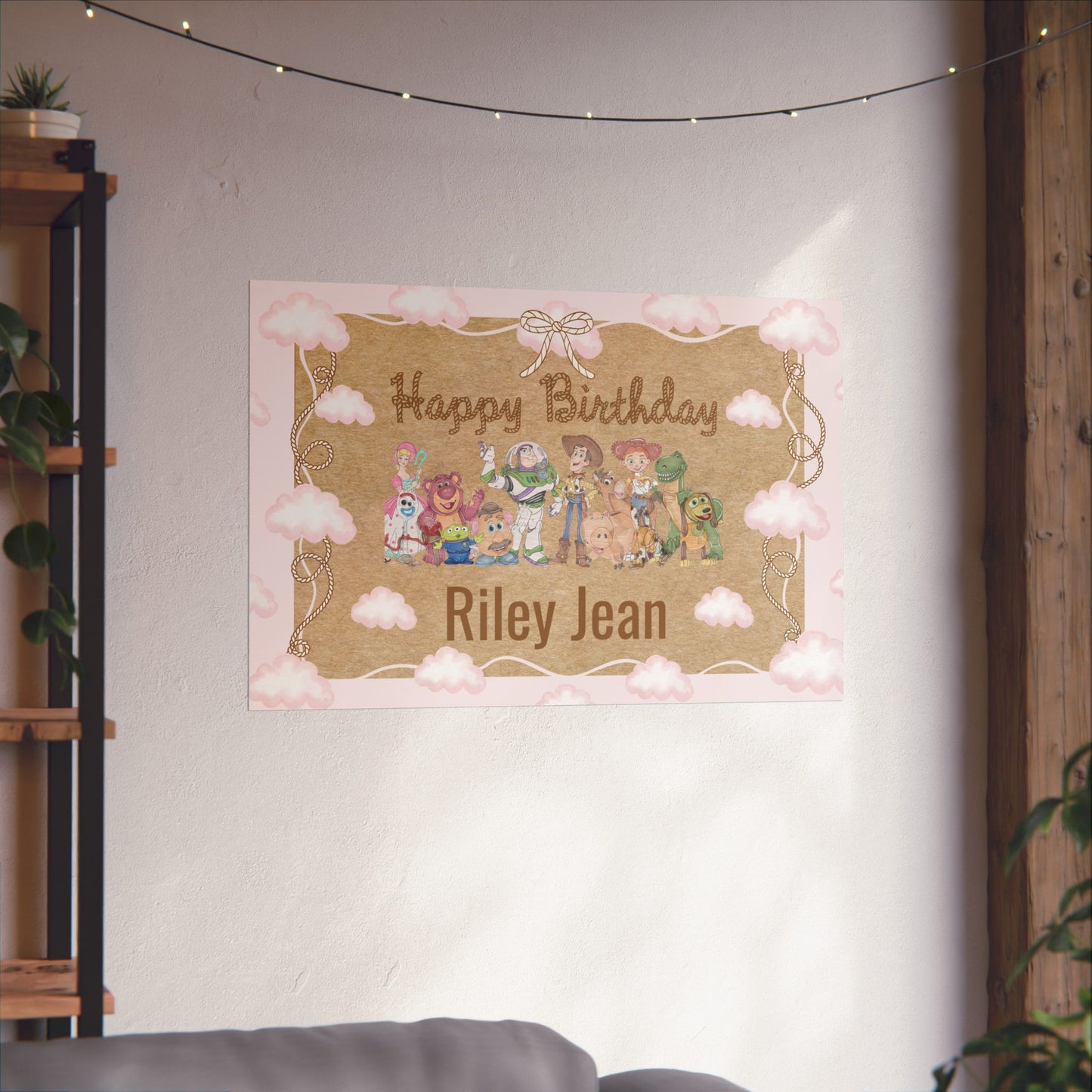 Two Infinity and Beyond Birthday Banner | Toy Story  Inspired 3x2 Ft Personalized Backdrop