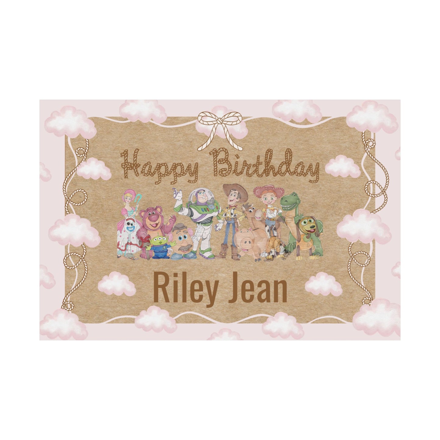 Two Infinity and Beyond Birthday Banner | Toy Story  Inspired 3x2 Ft Personalized Backdrop